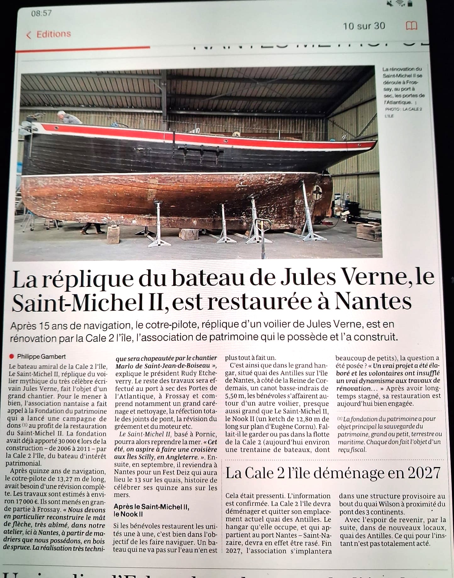 Le Saint Michel II a les honneurs de la presse